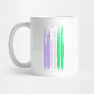 Pride Collection - Genderqueer Pride Flag (Paint Streak/Vertical) Mug